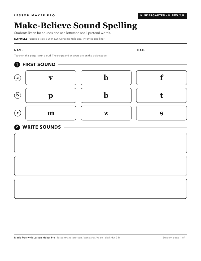 Preview of the K.FFW.2.B printable worksheet