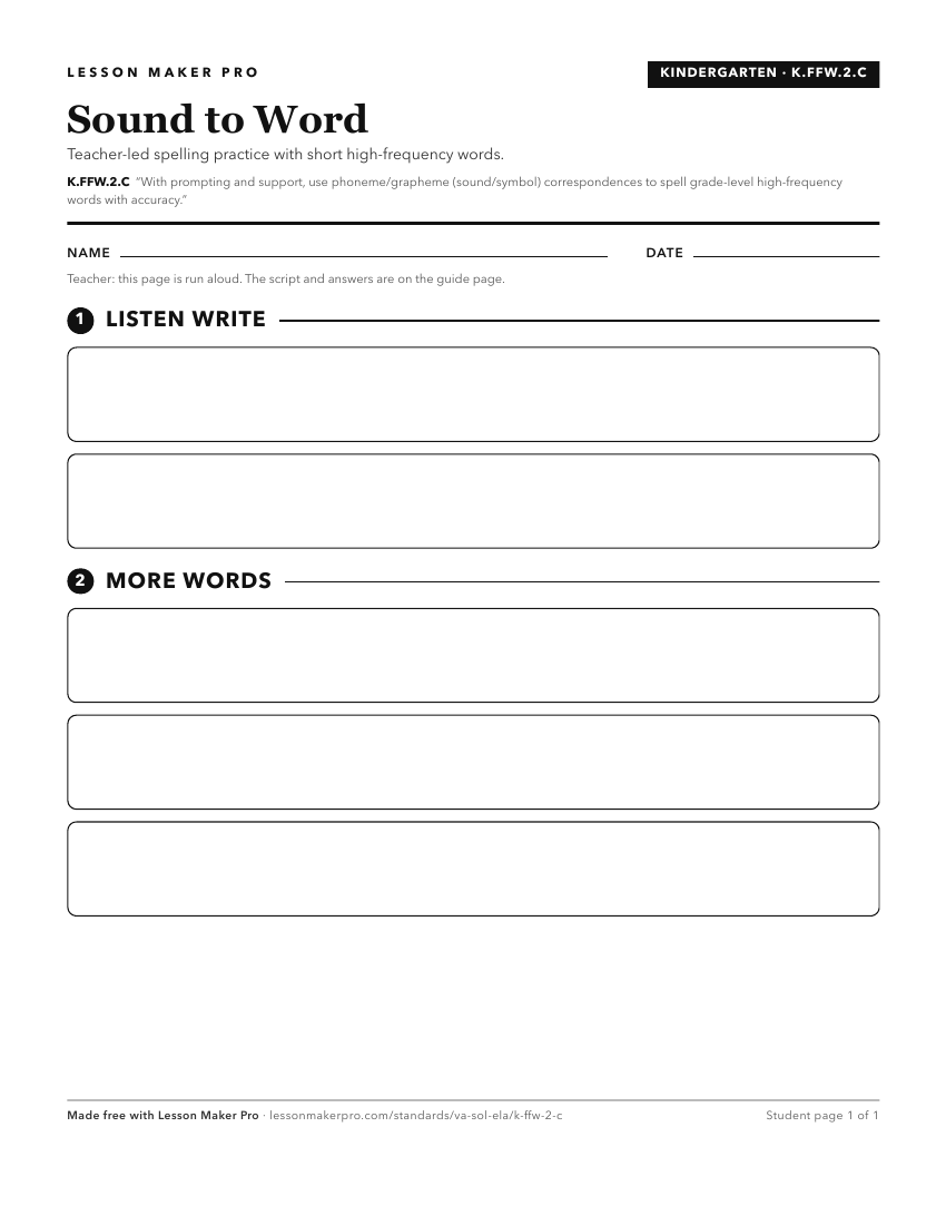 Preview of the K.FFW.2.C printable worksheet