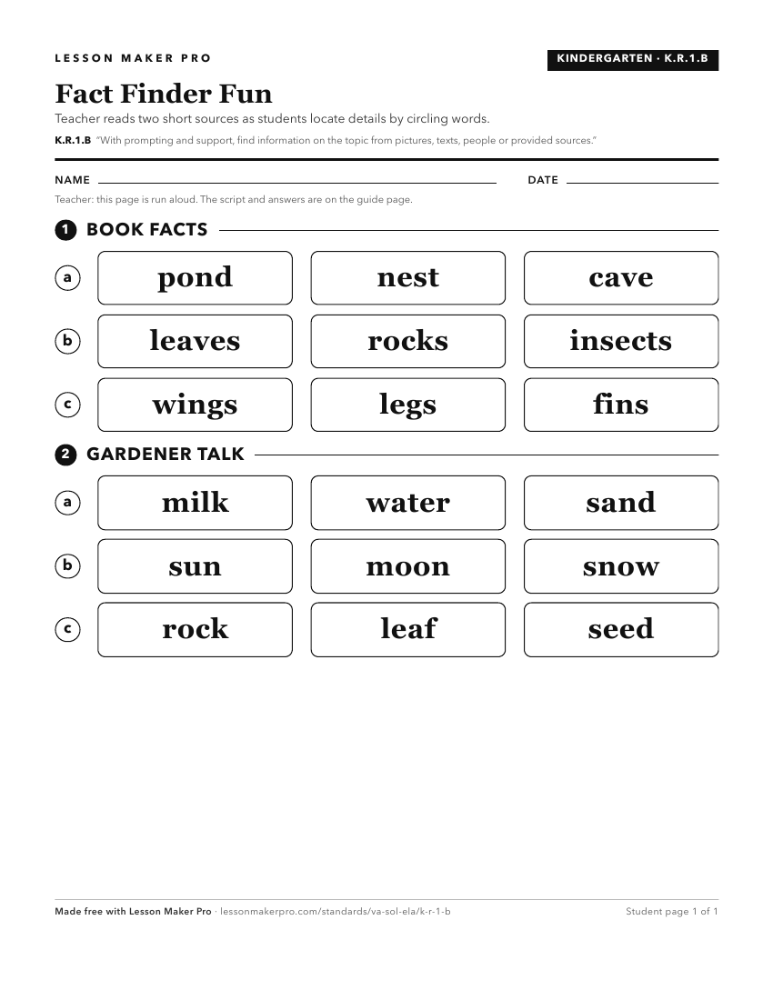 Preview of the K.R.1.B printable worksheet