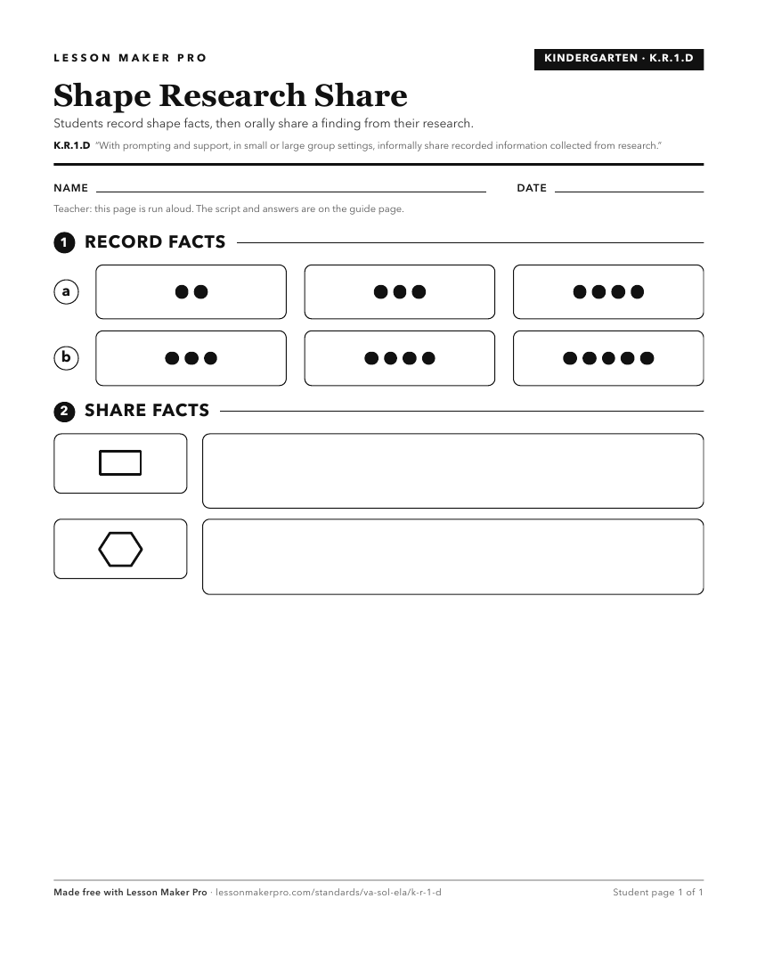 Preview of the K.R.1.D printable worksheet