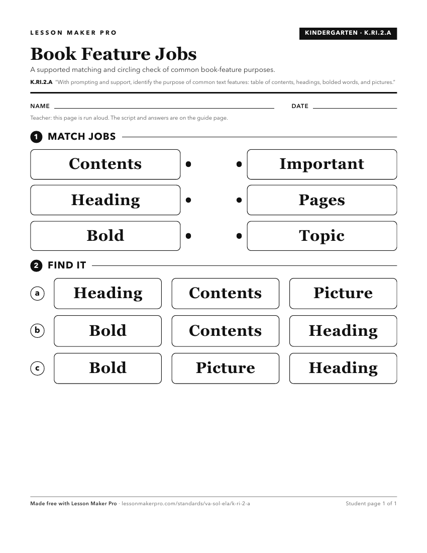 Preview of the K.RI.2.A printable worksheet