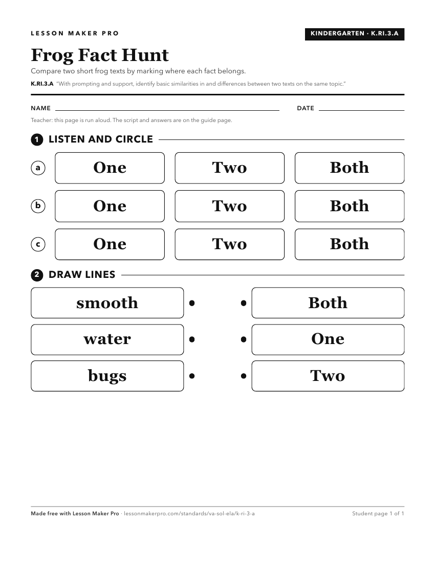 Preview of the K.RI.3.A printable worksheet