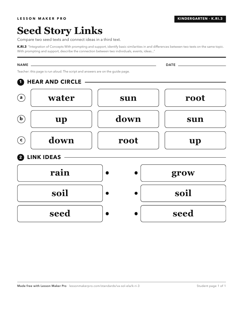 Preview of the K.RI.3 printable worksheet