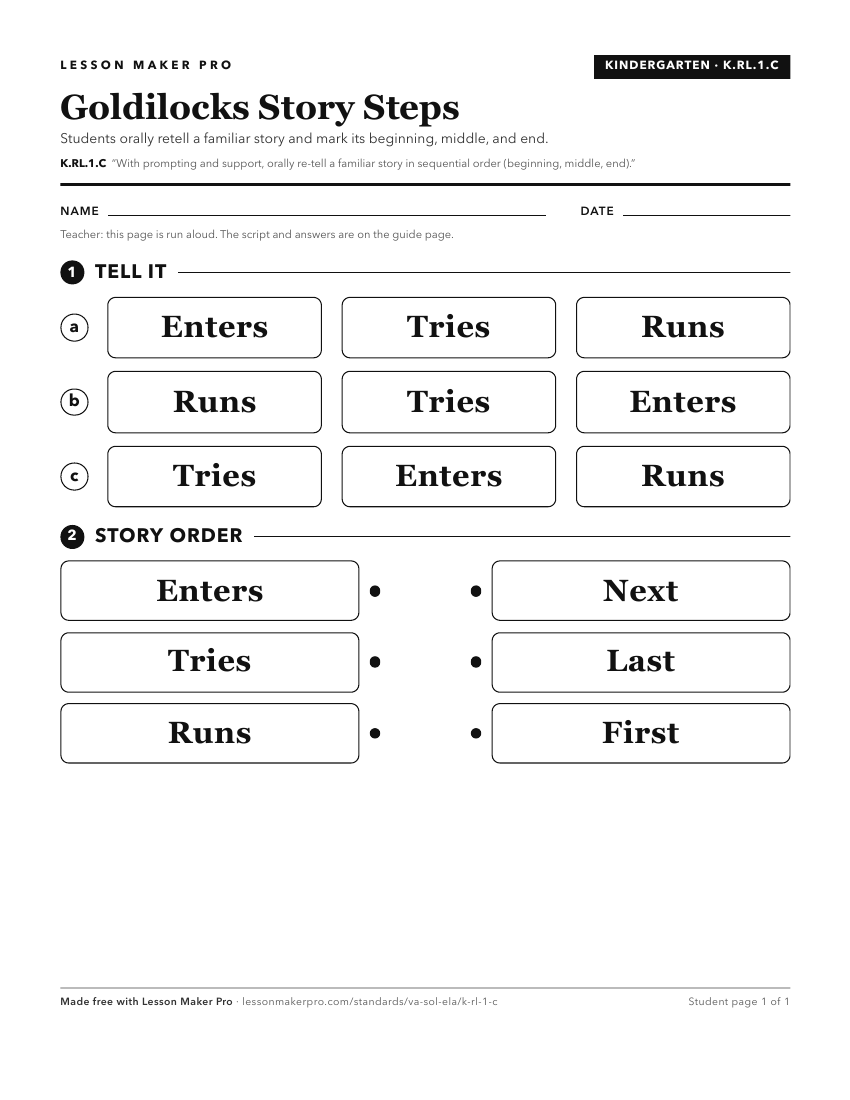 Preview of the K.RL.1.C printable worksheet