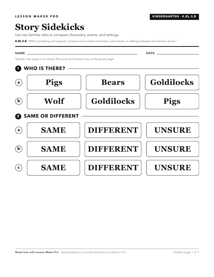 Preview of the K.RL.3.B printable worksheet