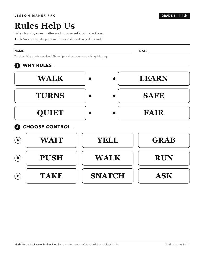 Preview of the 1.1.b printable worksheet