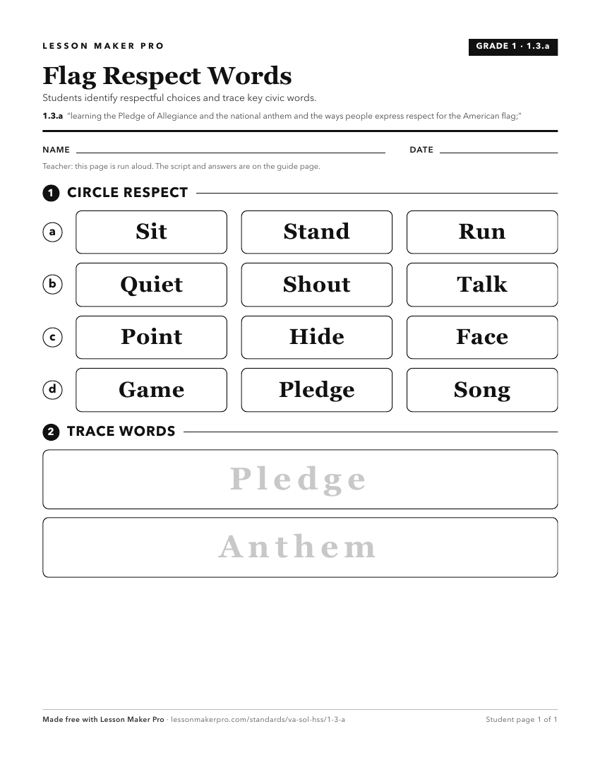 Preview of the 1.3.a printable worksheet