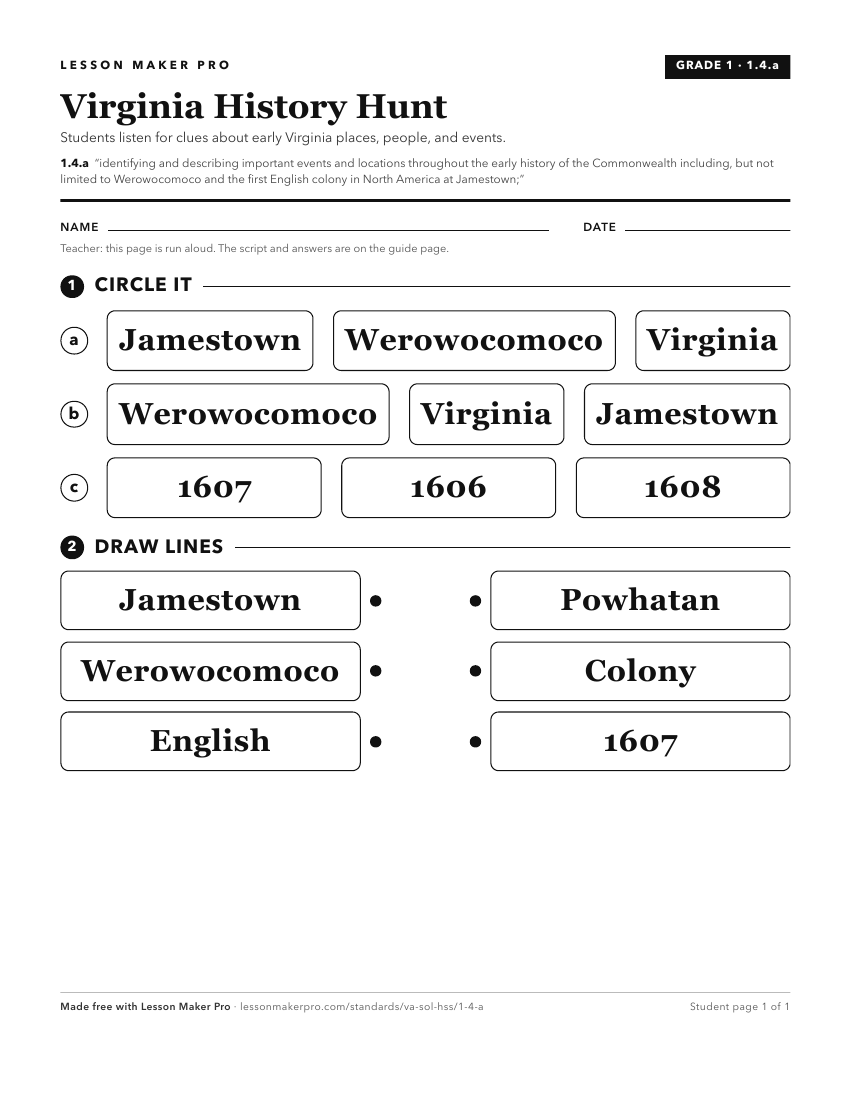 Preview of the 1.4.a printable worksheet