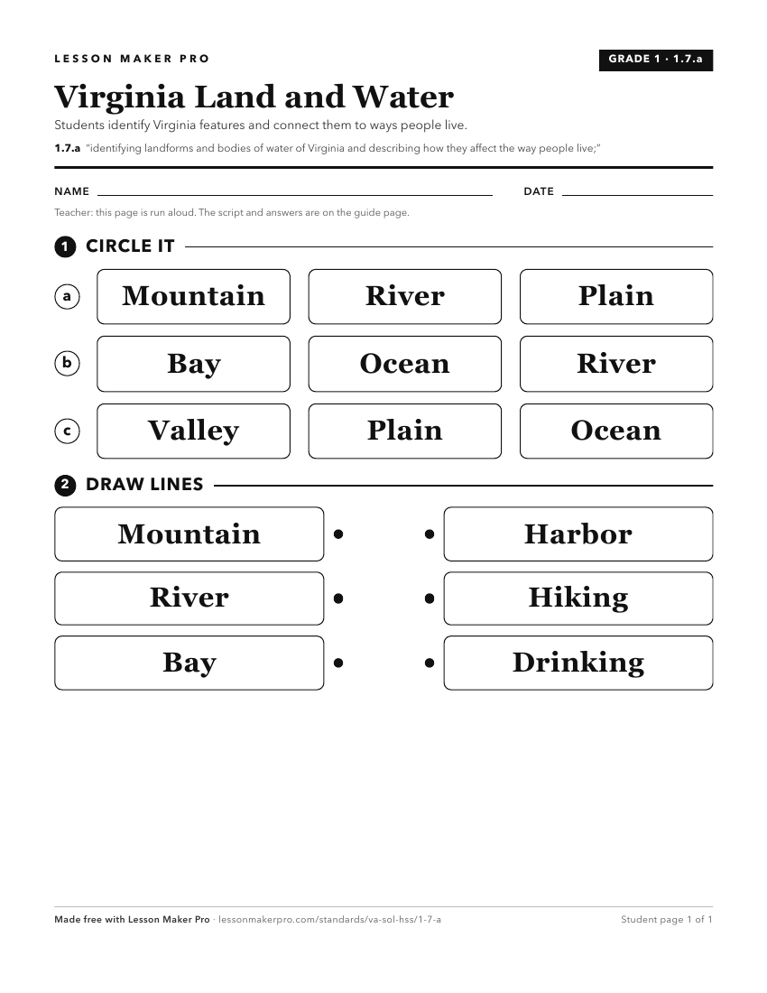 Preview of the 1.7.a printable worksheet