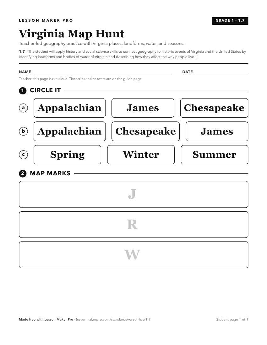 Preview of the 1.7 printable worksheet
