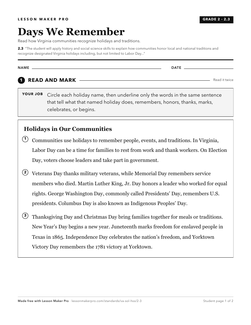Preview of the 2.3 printable worksheet