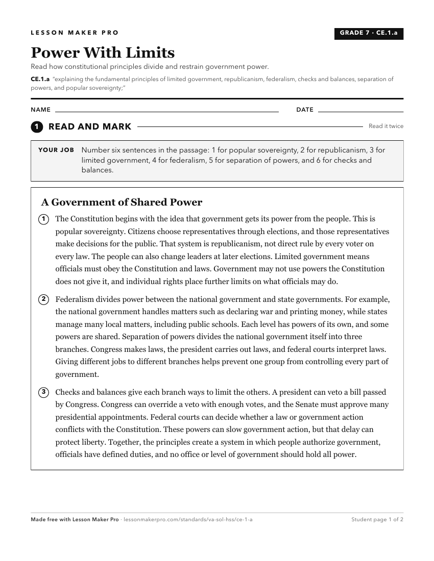 Preview of the CE.1.a printable worksheet