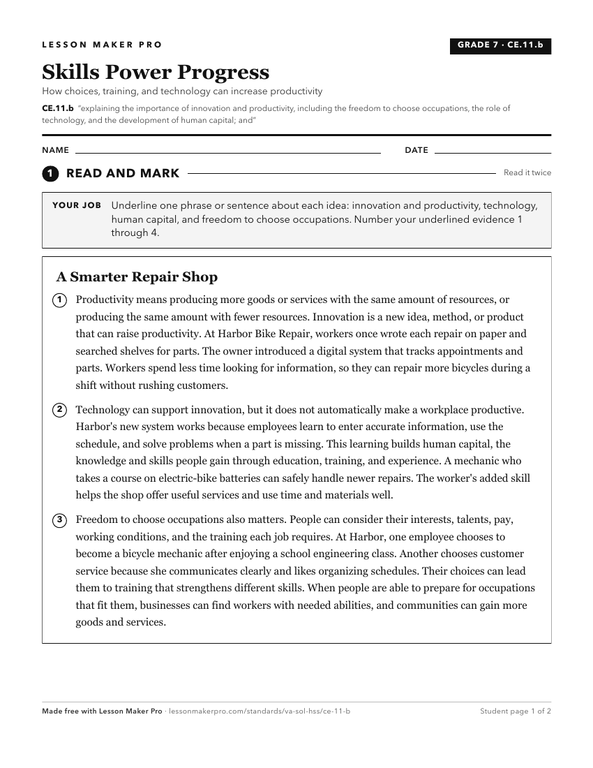 Preview of the CE.11.b printable worksheet