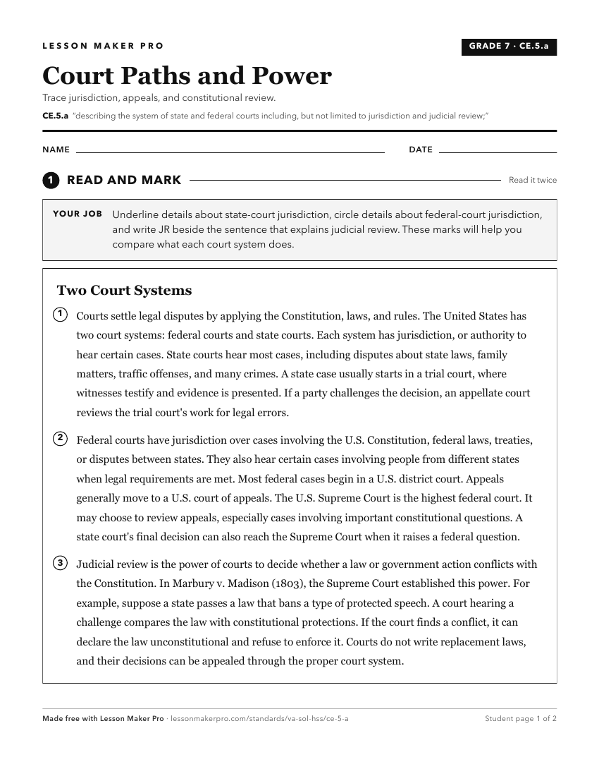 Preview of the CE.5.a printable worksheet