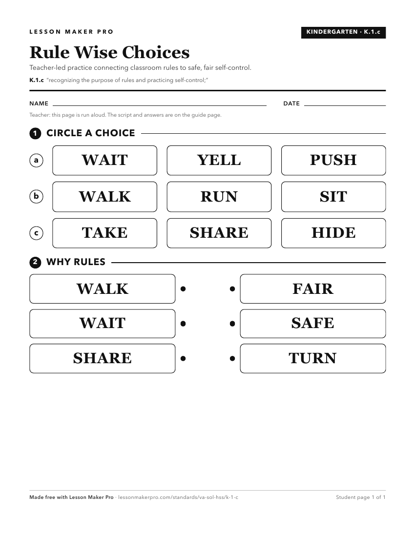 Preview of the K.1.c printable worksheet