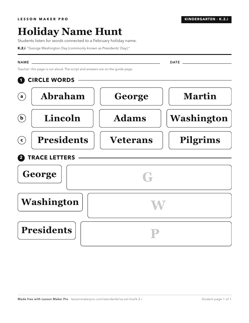 Preview of the K.2.i printable worksheet