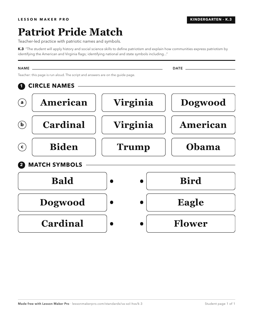 Preview of the K.3 printable worksheet