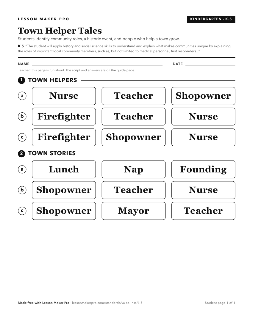 Preview of the K.5 printable worksheet
