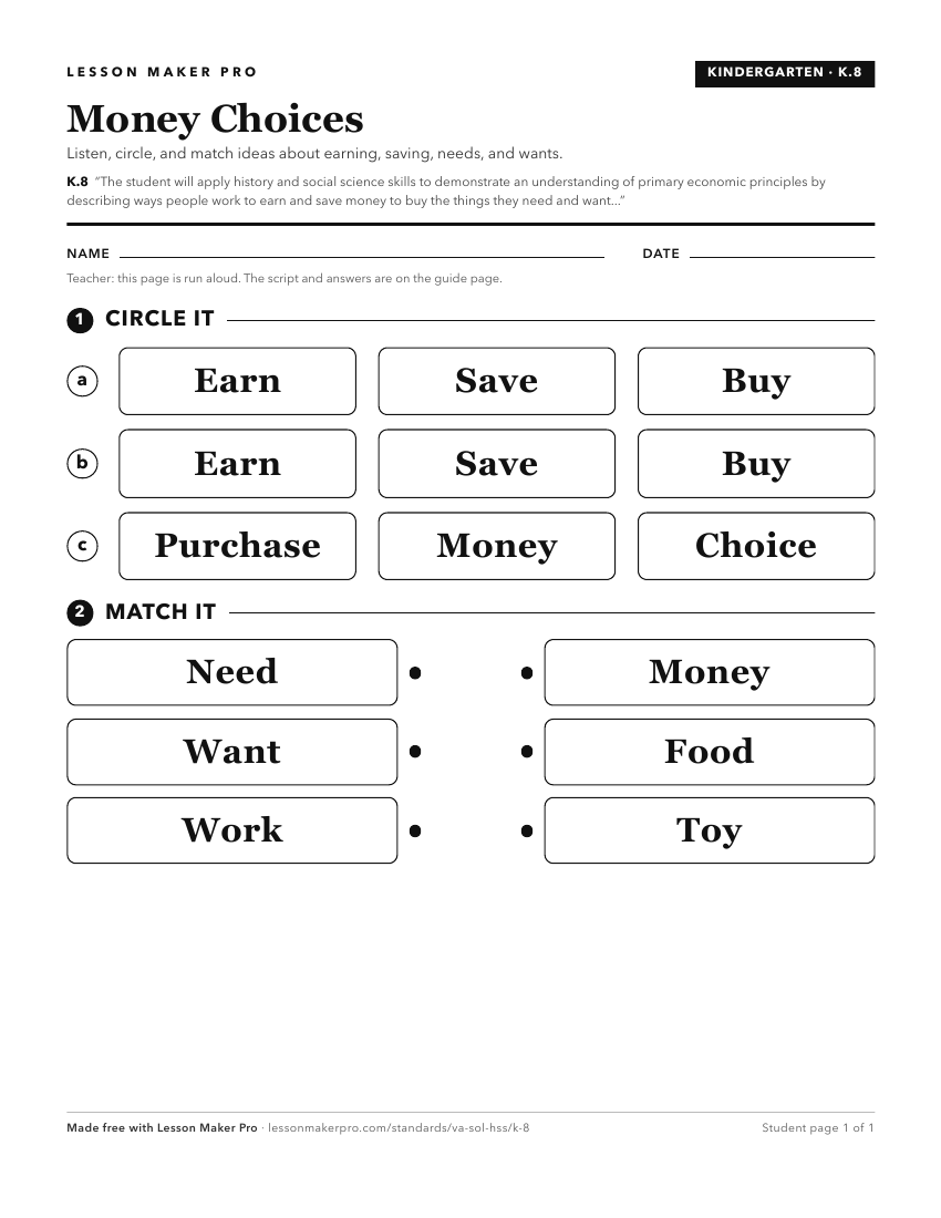 Preview of the K.8 printable worksheet