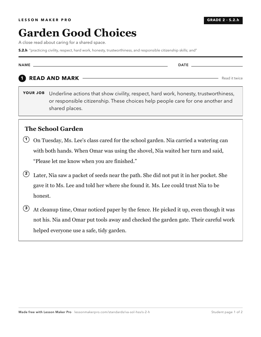 Preview of the S.2.h printable worksheet