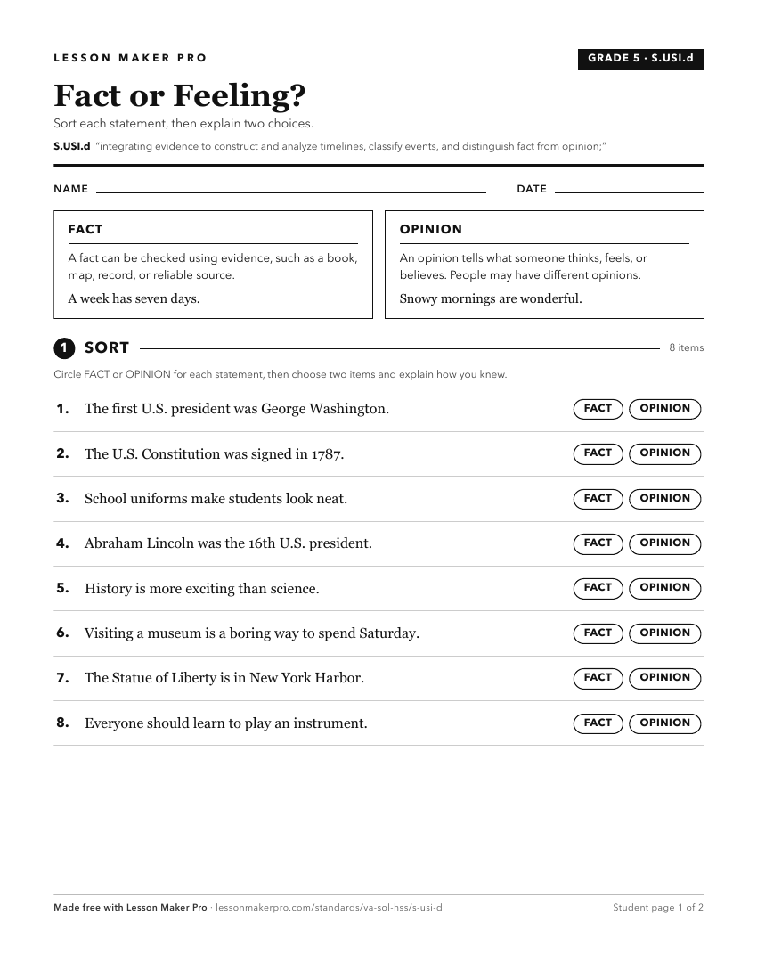 Preview of the S.USI.d printable worksheet