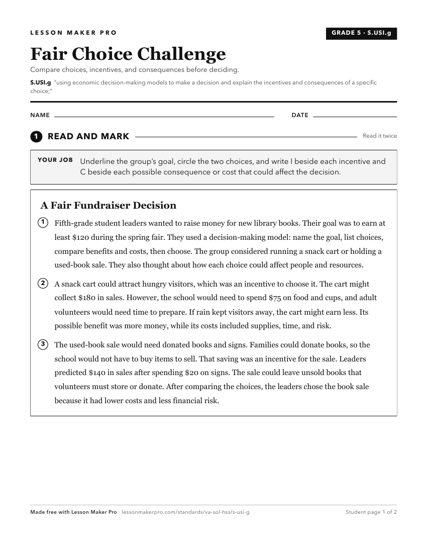 Preview of the S.USI.g printable worksheet