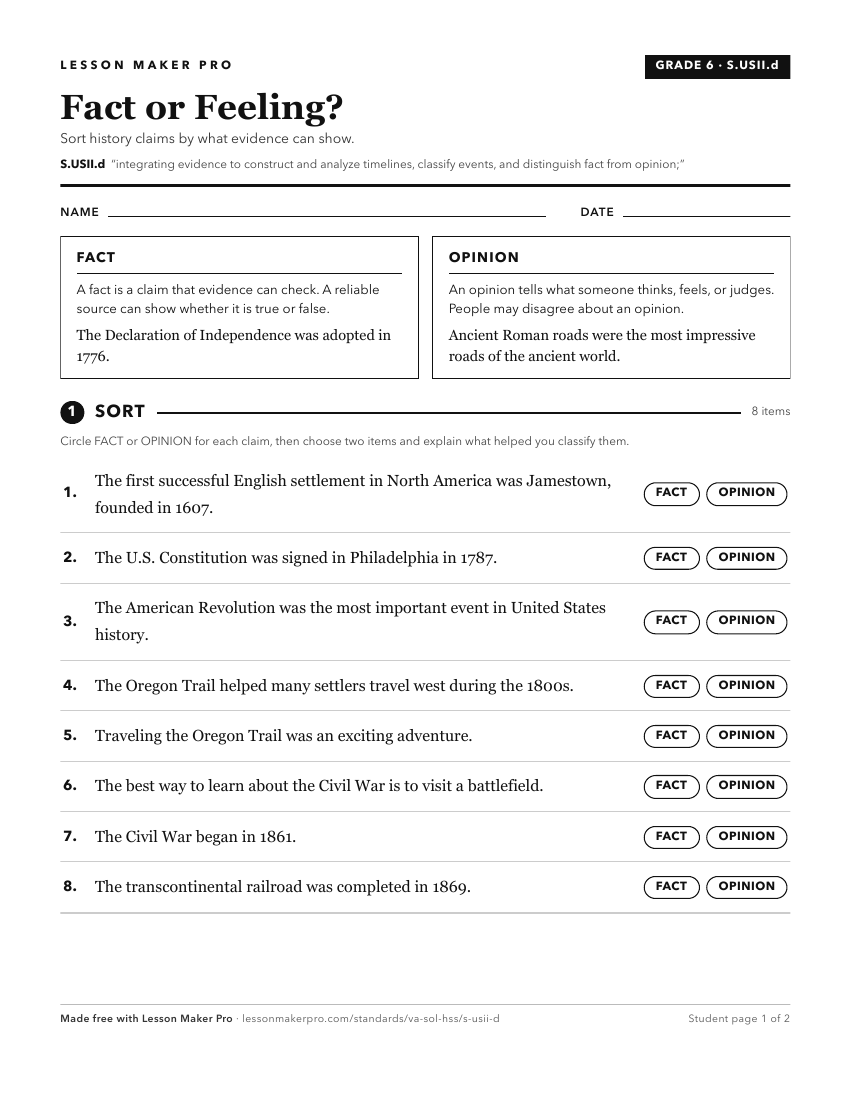 Preview of the S.USII.d printable worksheet