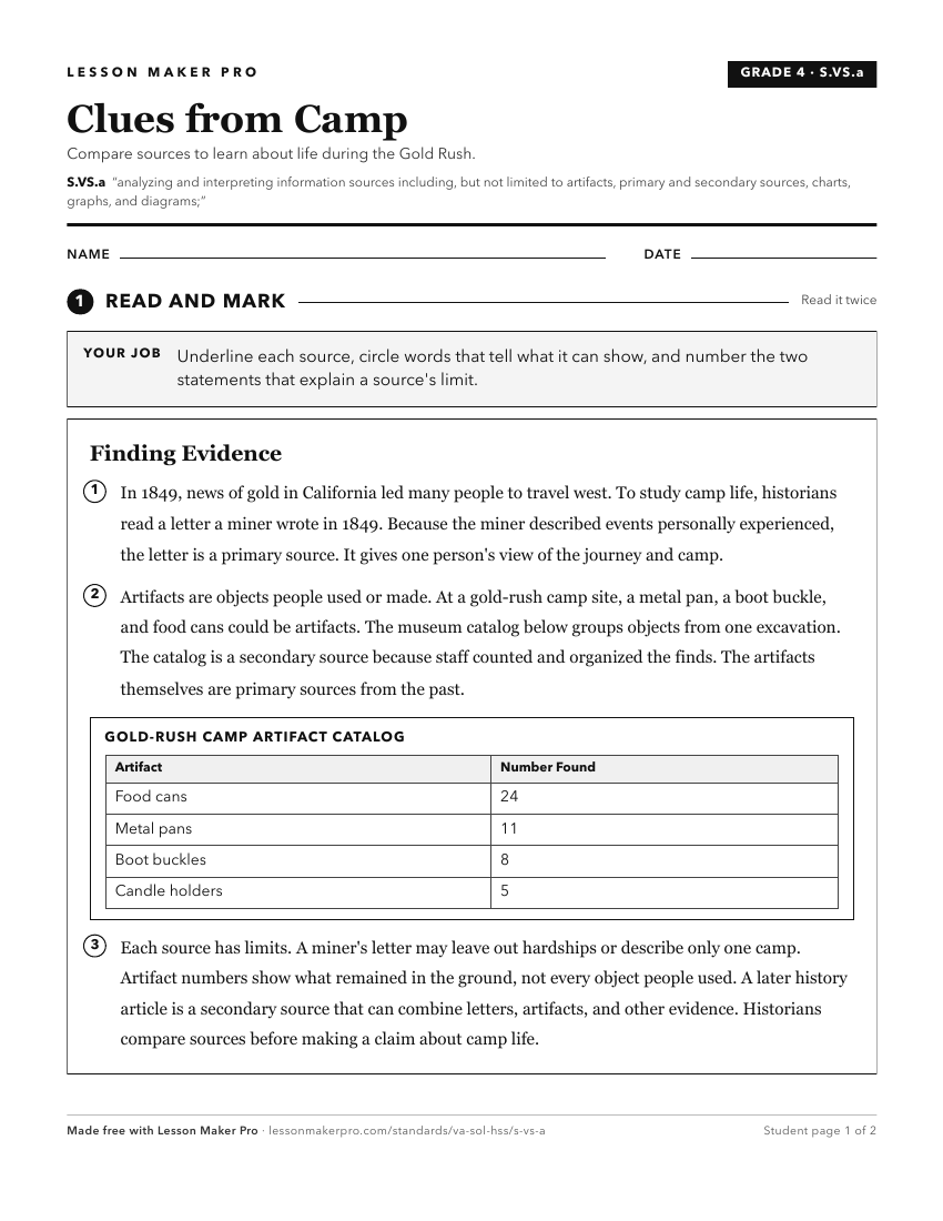 Preview of the S.VS.a printable worksheet