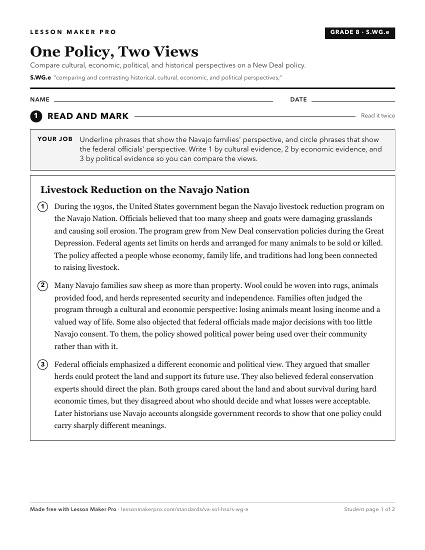Preview of the S.WG.e printable worksheet
