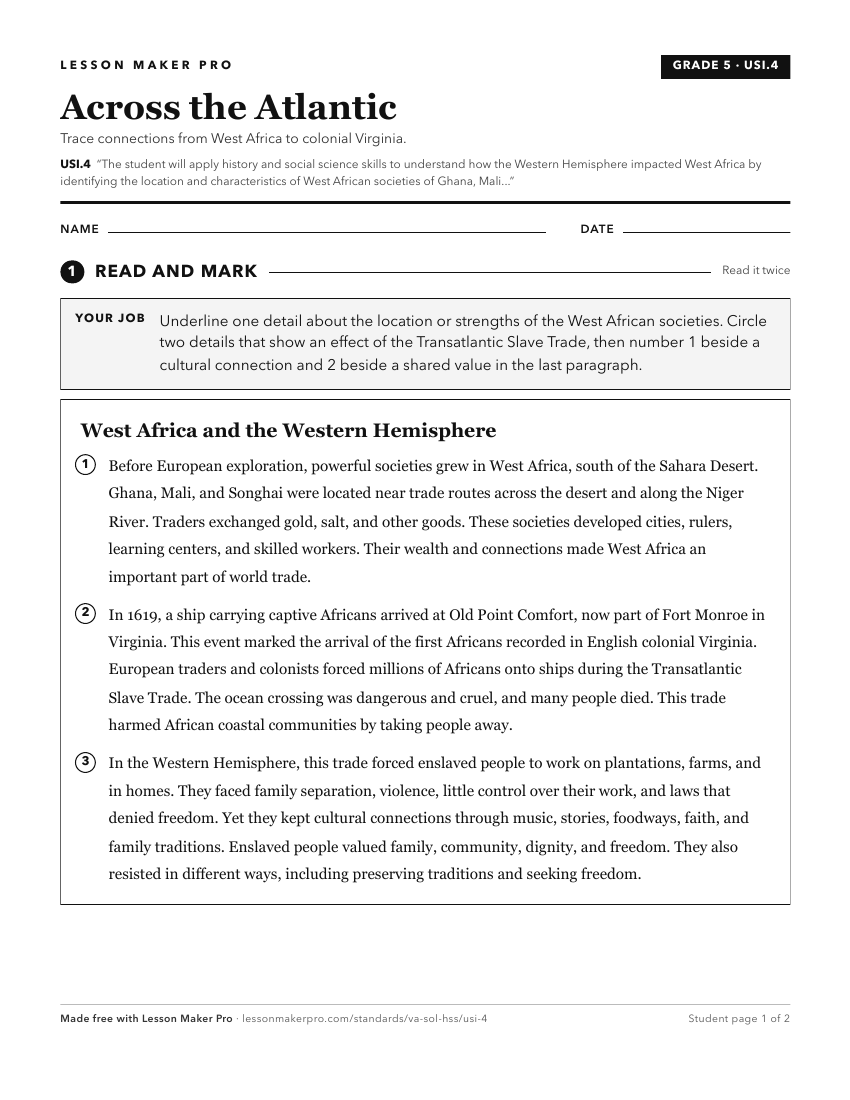 Preview of the USI.4 printable worksheet