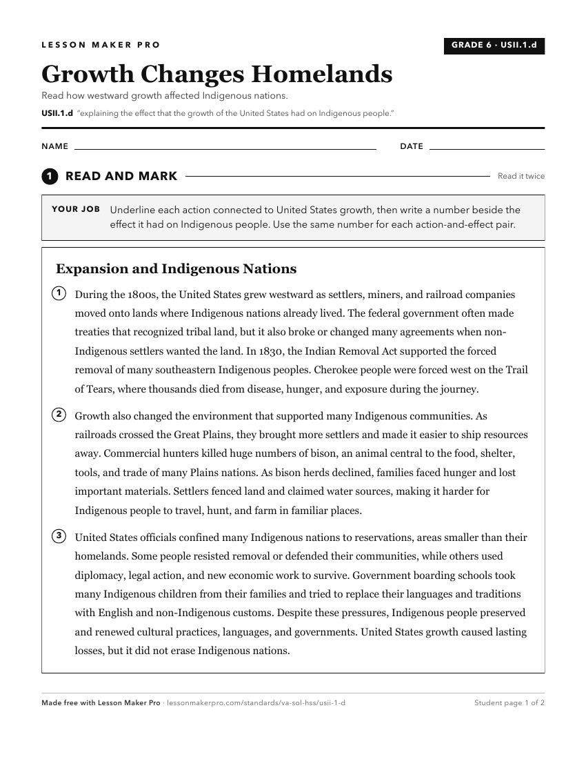 Preview of the USII.1.d printable worksheet