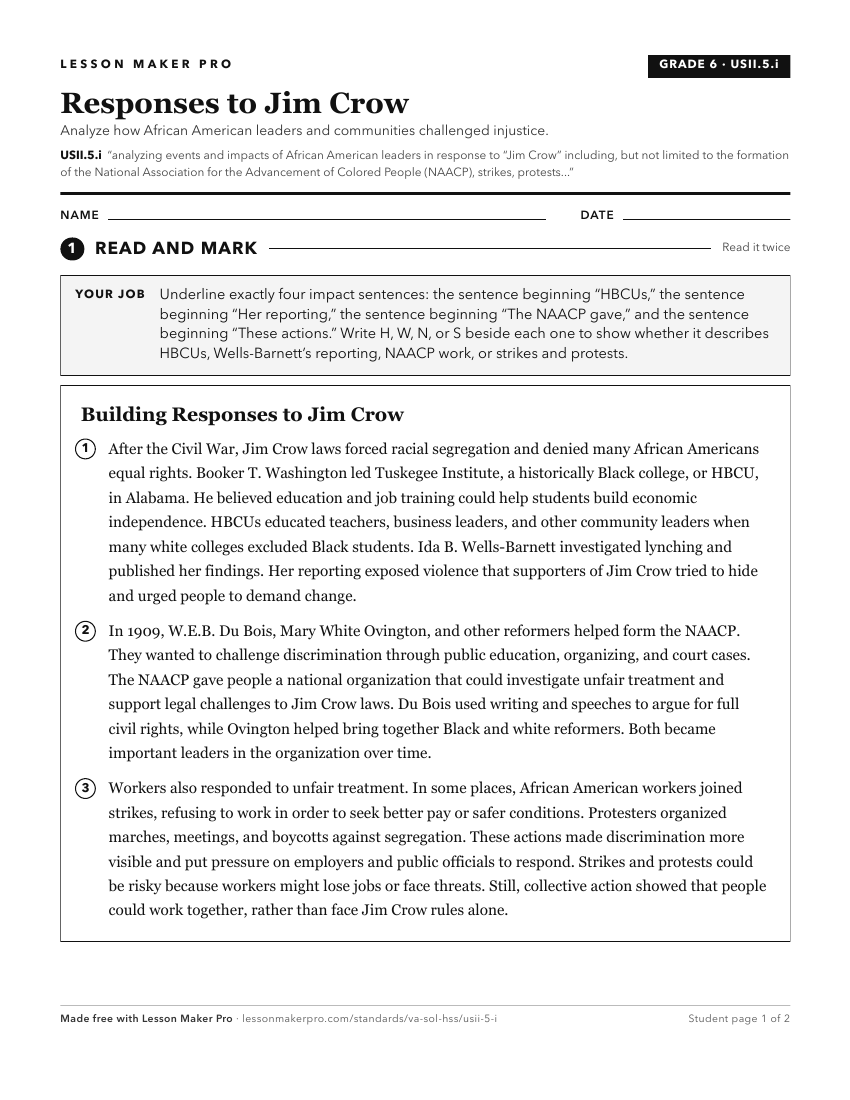 Preview of the USII.5.i printable worksheet