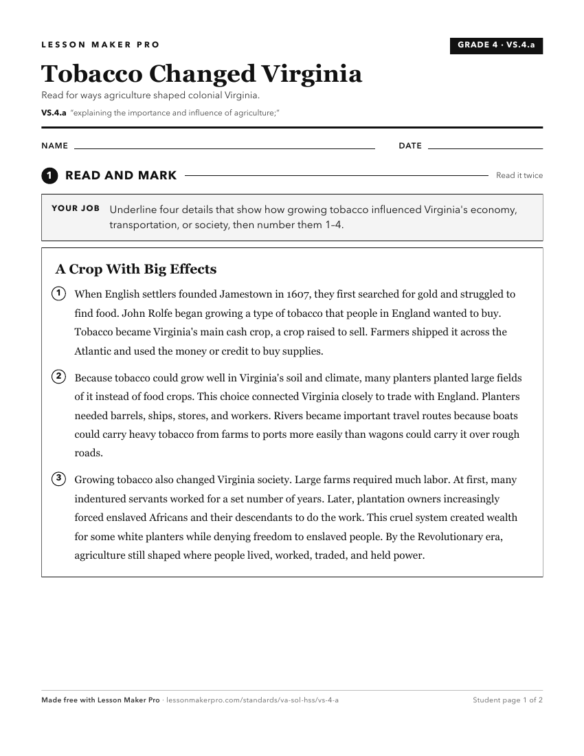 Preview of the VS.4.a printable worksheet