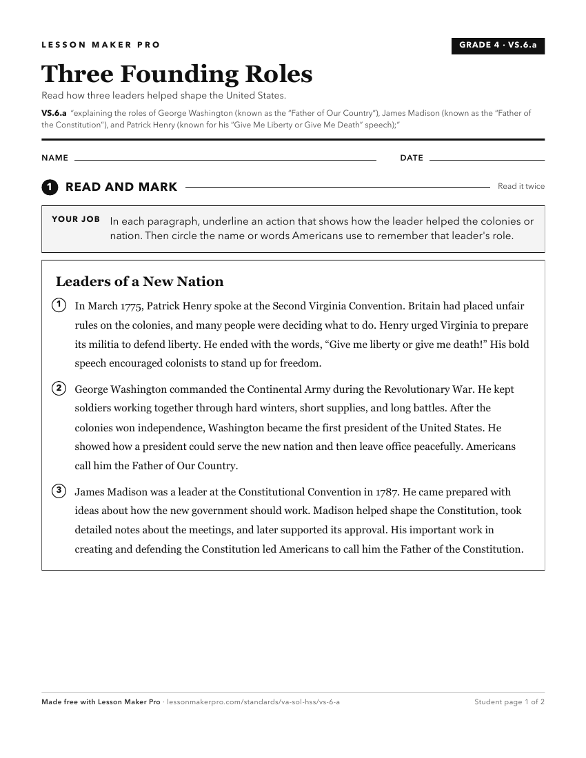 Preview of the VS.6.a printable worksheet