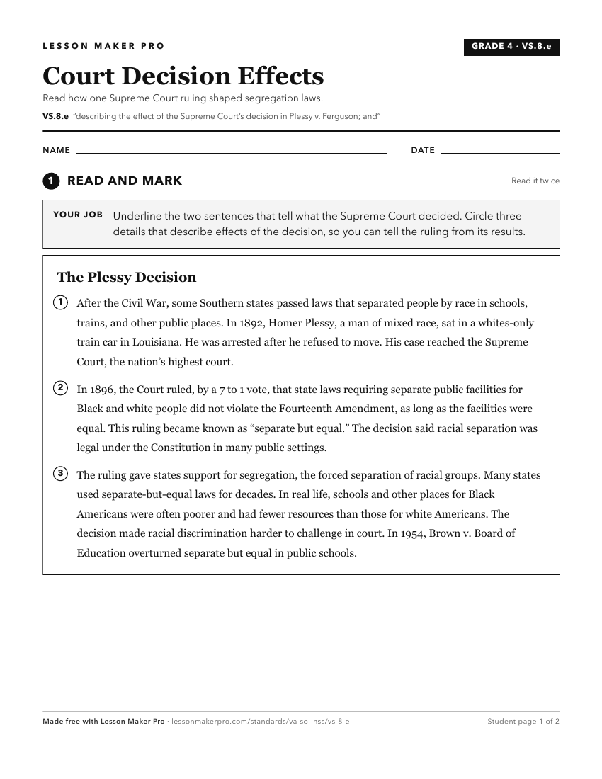 Preview of the VS.8.e printable worksheet