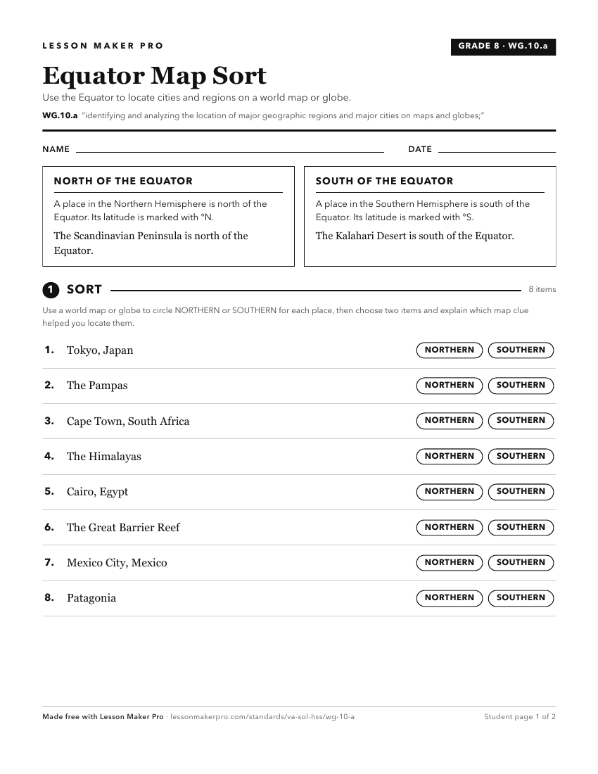 Preview of the WG.10.a printable worksheet