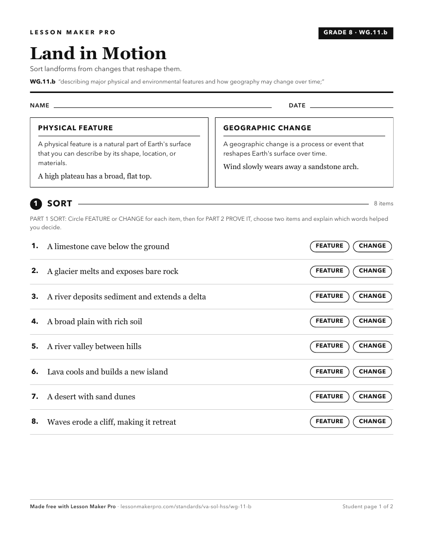 Preview of the WG.11.b printable worksheet