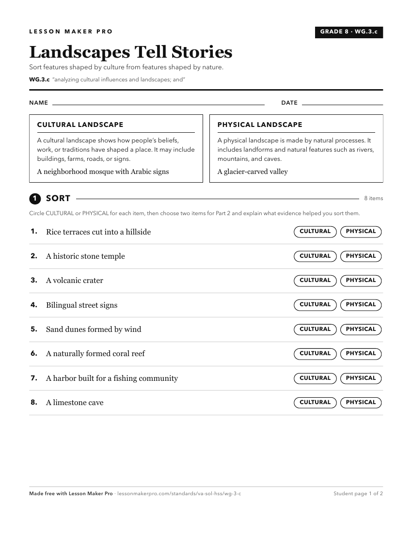 Preview of the WG.3.c printable worksheet
