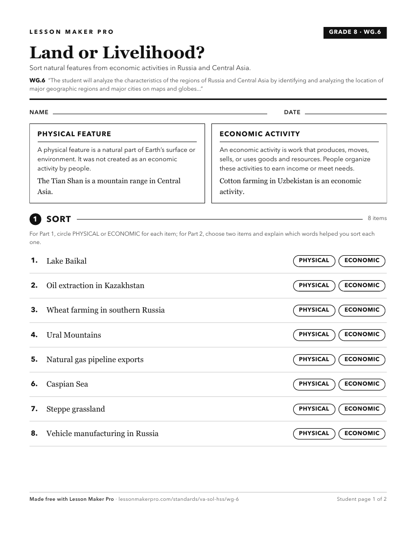 Preview of the WG.6 printable worksheet