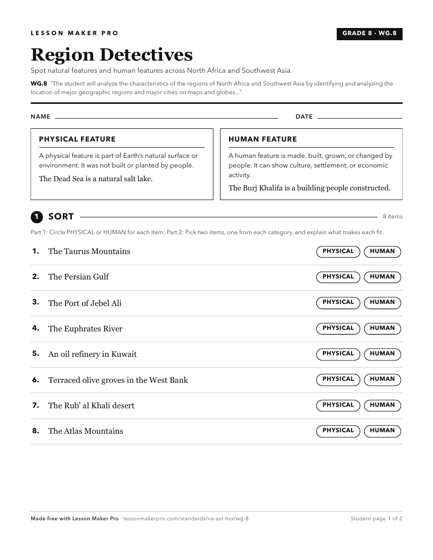 Preview of the WG.8 printable worksheet