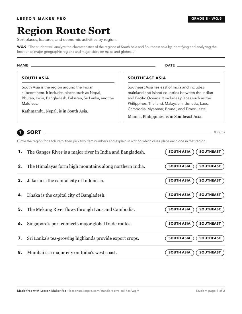 Preview of the WG.9 printable worksheet