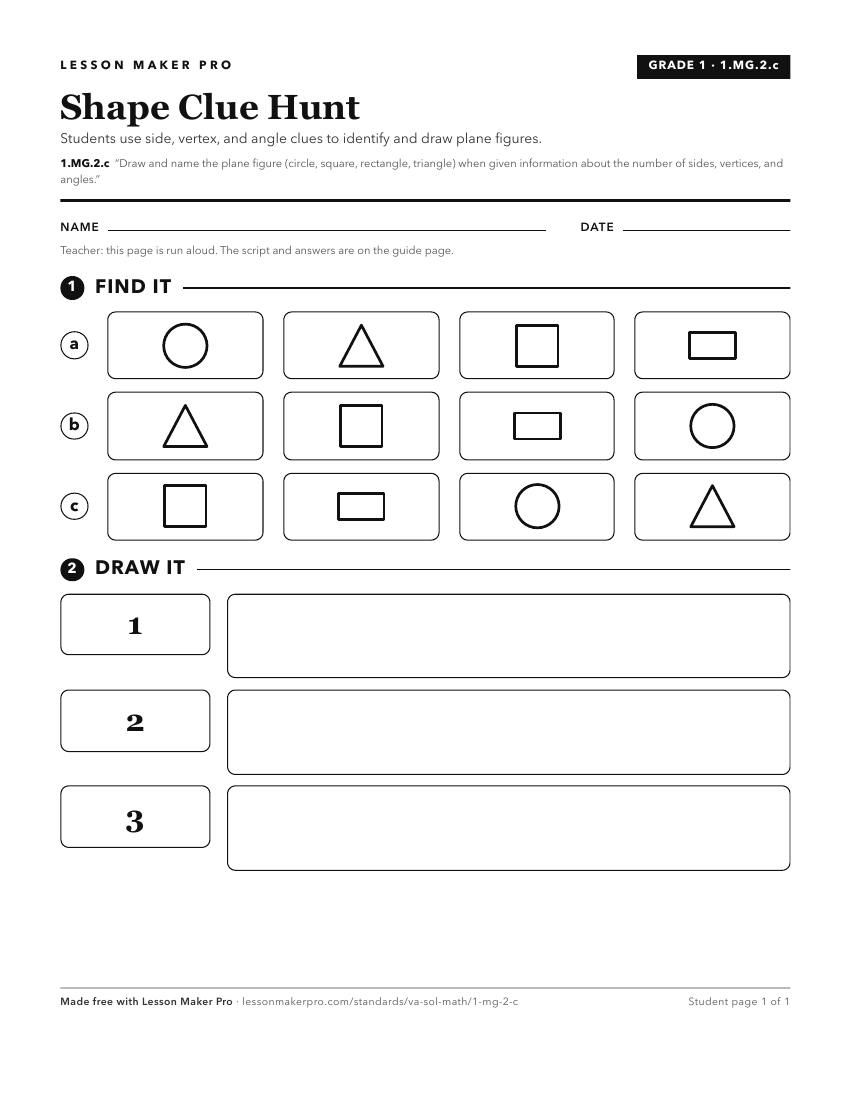 Preview of the 1.MG.2.c printable worksheet