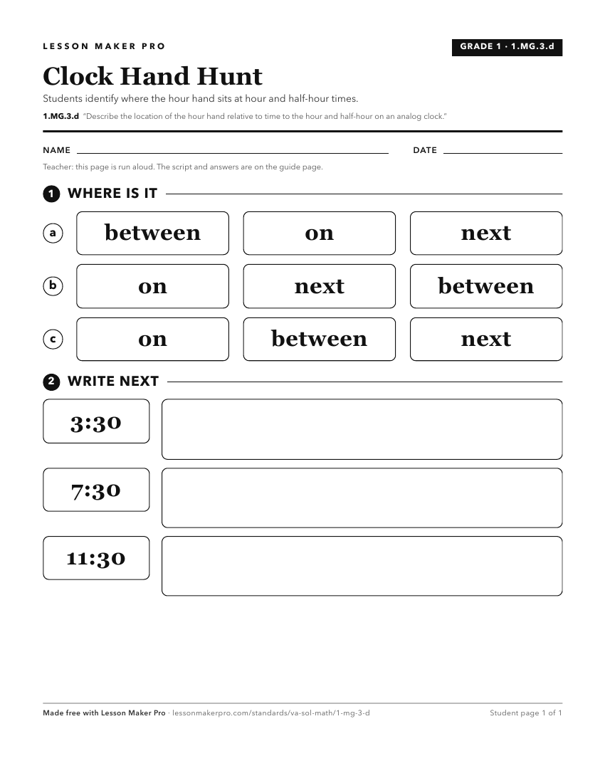 Preview of the 1.MG.3.d printable worksheet