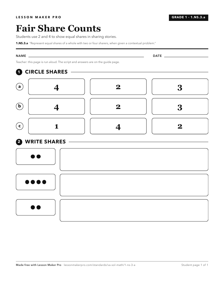 Preview of the 1.NS.3.a printable worksheet