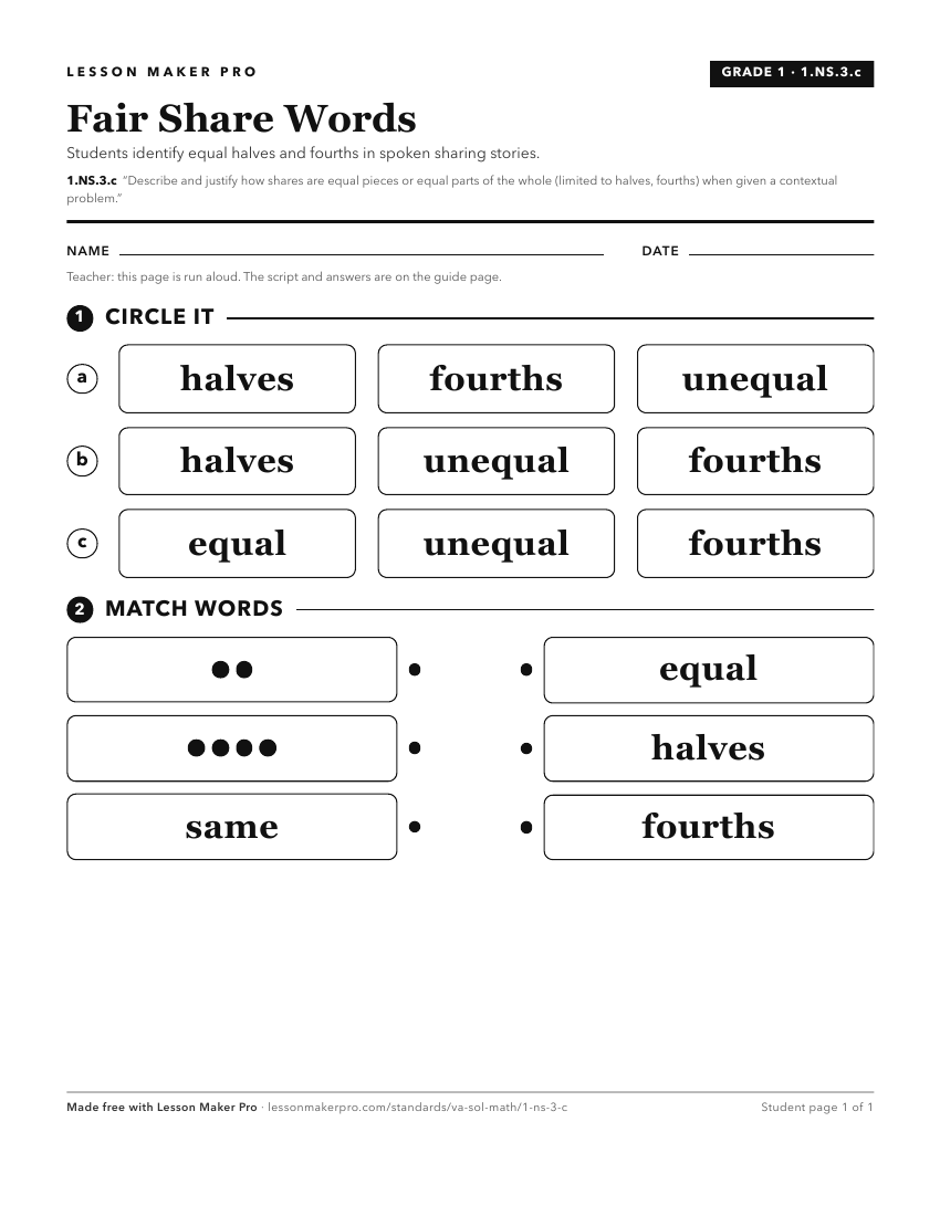 Preview of the 1.NS.3.c printable worksheet