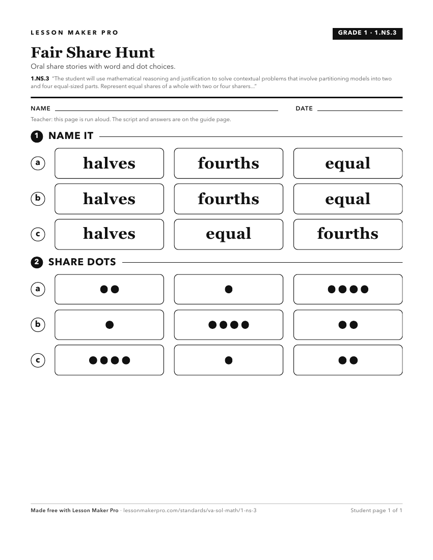 Preview of the 1.NS.3 printable worksheet