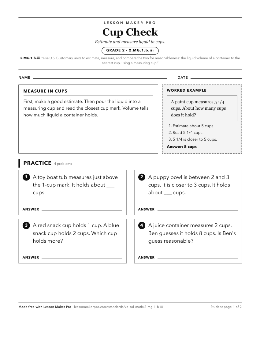 Preview of the 2.MG.1.b.iii printable worksheet