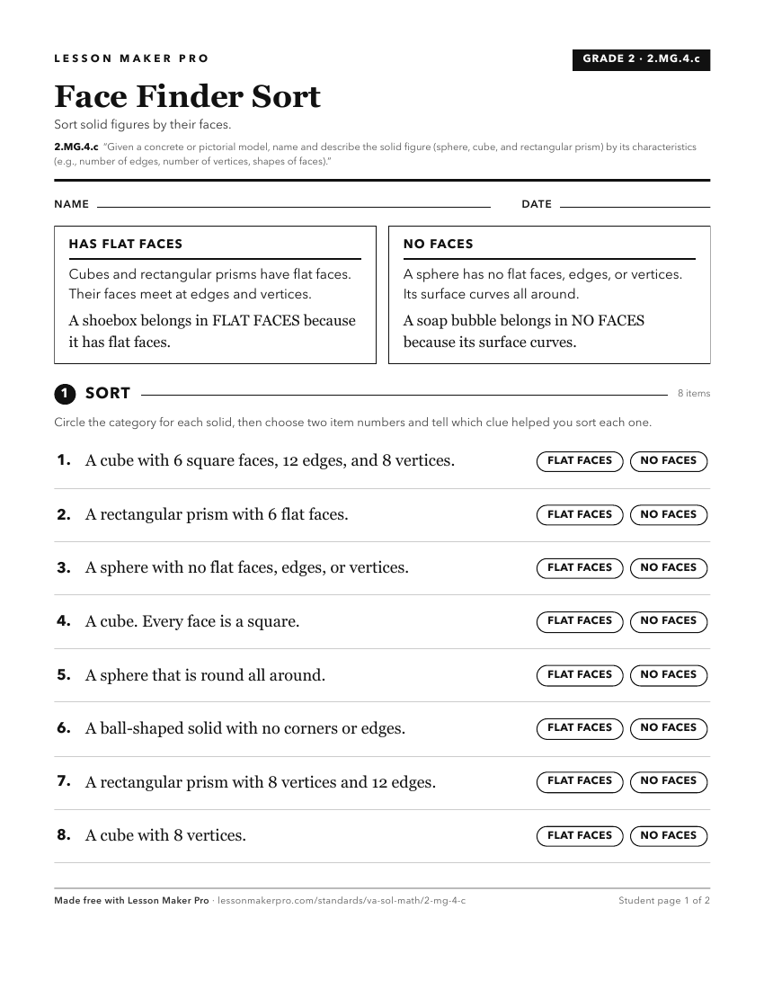 Preview of the 2.MG.4.c printable worksheet