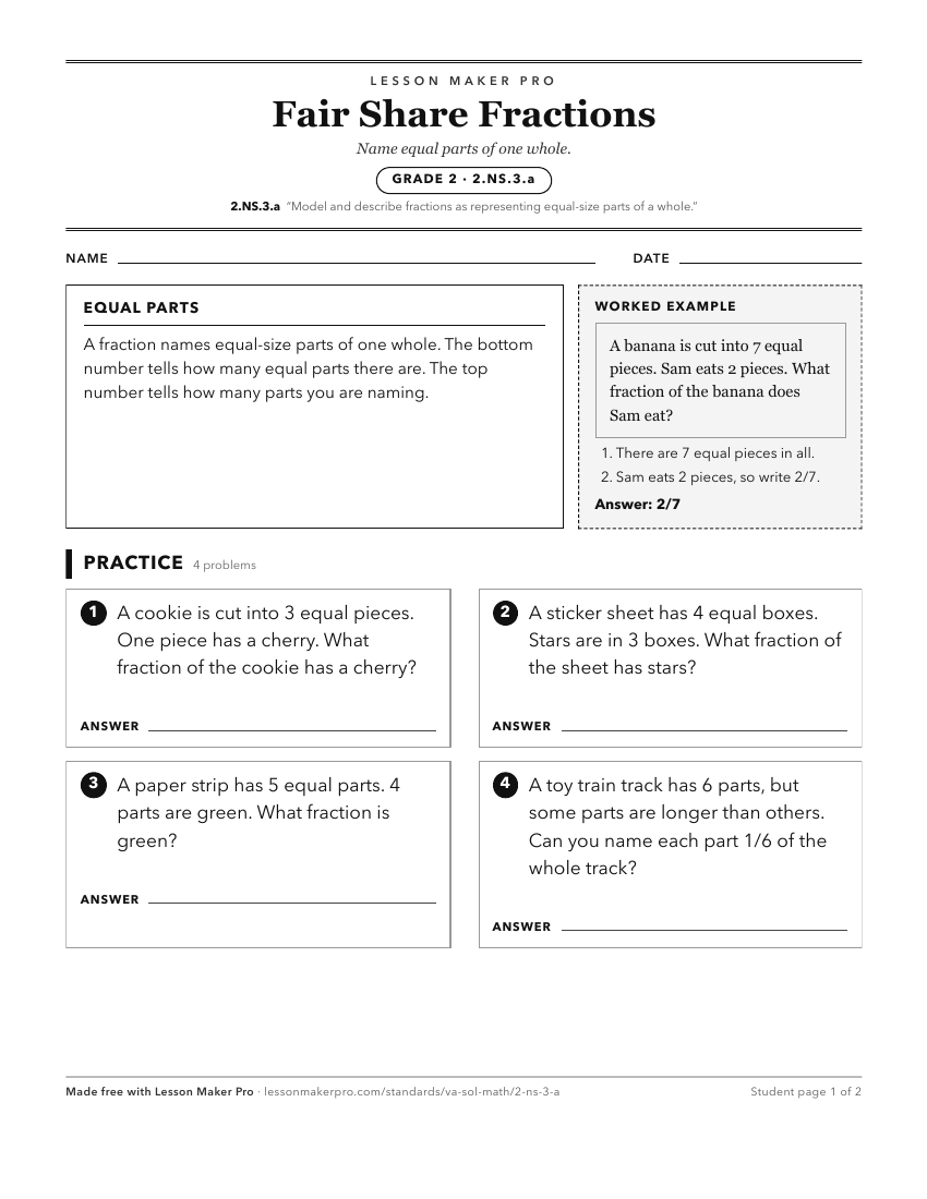 Preview of the 2.NS.3.a printable worksheet