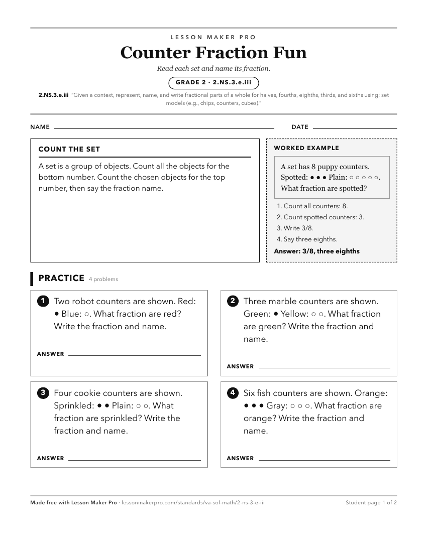Preview of the 2.NS.3.e.iii printable worksheet